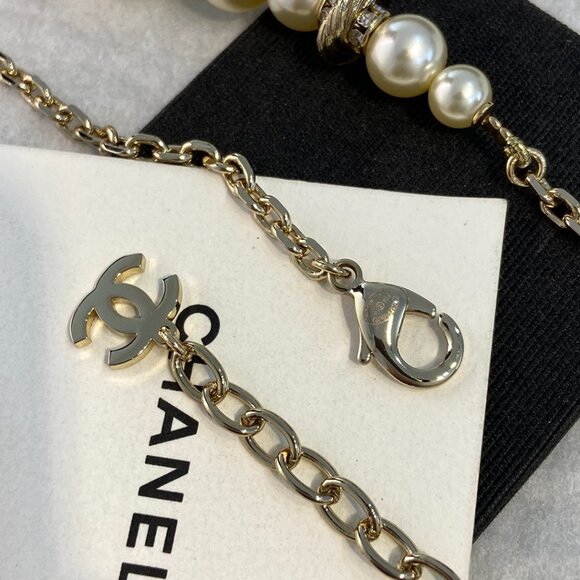 CHANEL costume pearl necklace 25S Elegant sparkle Authentic - Picture 7 of 7